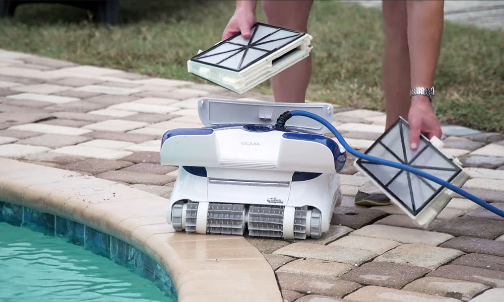 Dolphin Sigma Robotic Pool Cleaner Dual Filters