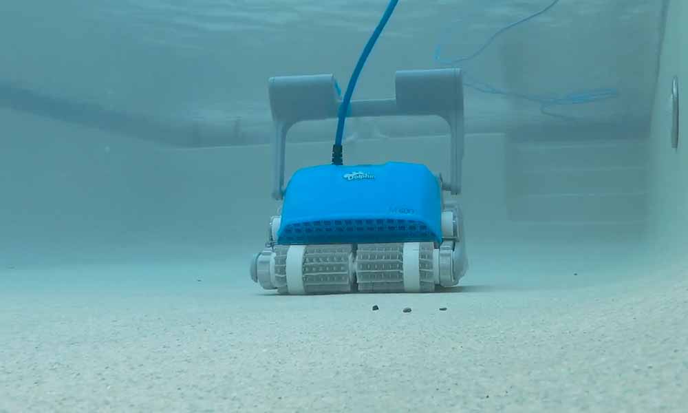 Dolphin M400 Robotic Pool Cleaner Cleaning Pool