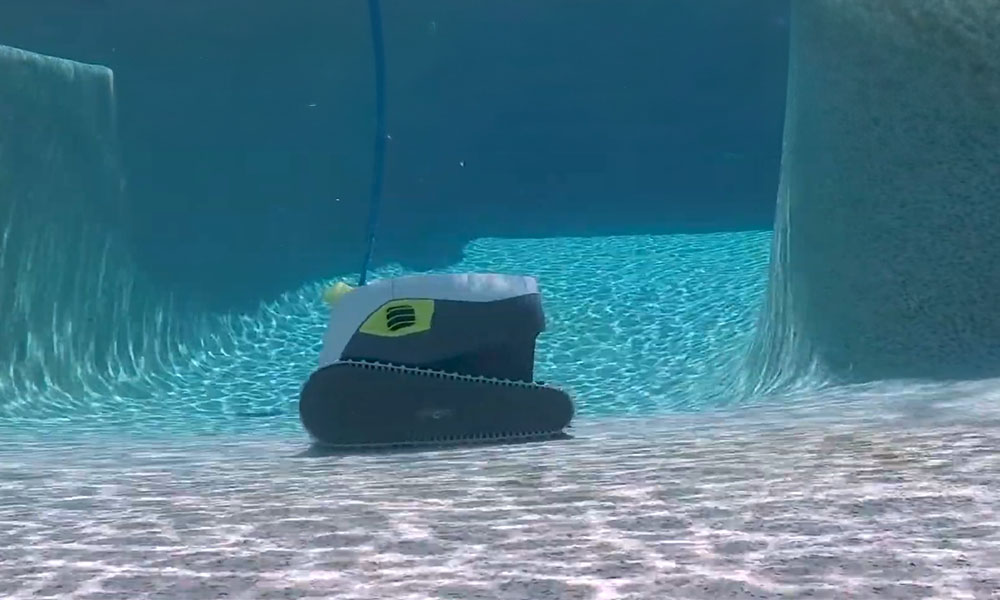 Dolphin T35 Robotic Pool Cleaner Cleaning Pool